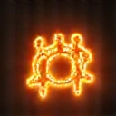 Abstract glowing icon representing community and social interaction