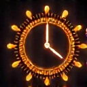 Abstract, glowing clock icon