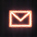 Abstract, glowing email icon